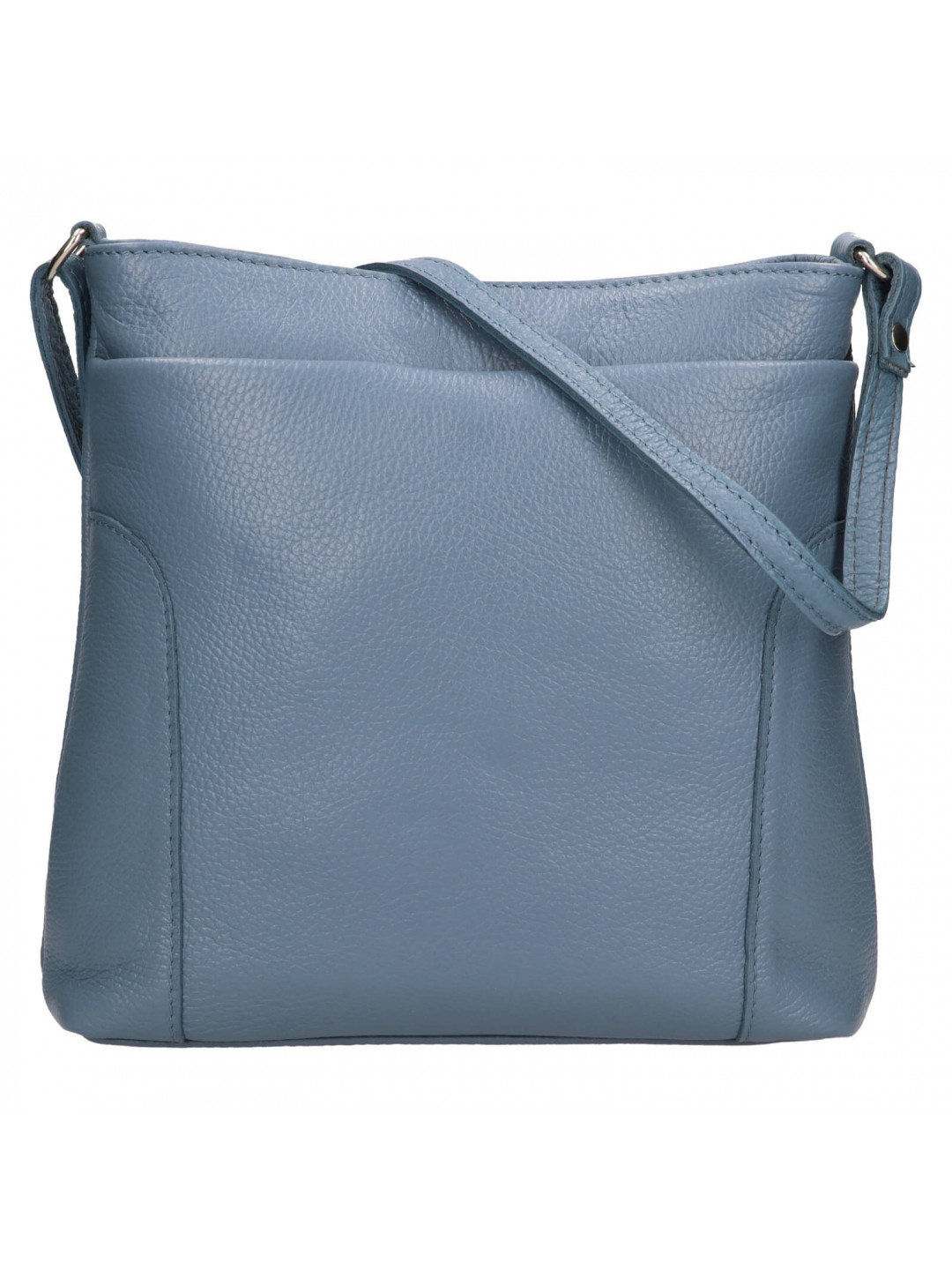 Dámská kožená crossbody kabelka Italia Emma – modrá